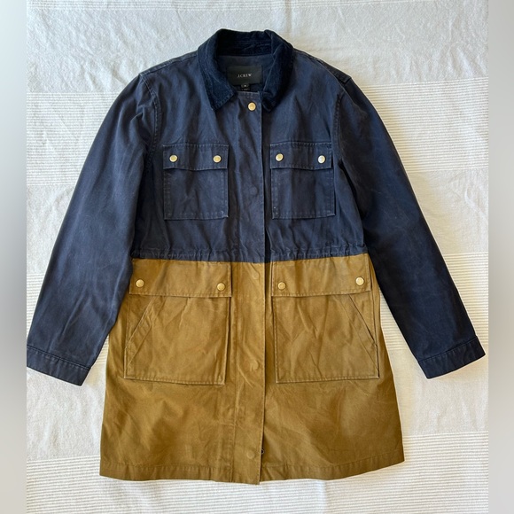 J. Crew Long Colorblock Field Jacket - Picture 2 of 14